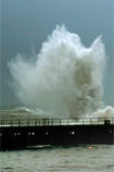 Severe weather photography: wavecrash, Aberystwyth off Tywyn, Gwynedd, January 2003.