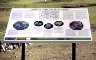 interpretation sign, Cwmysywyth Mine