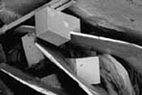 Mineralogical research: synchysite and pyrite, under the electron microscope, from Blaenau Ffestiniog, North Wales - copyright National Museums & Galleries of Wales