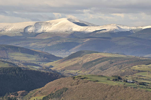 tarrenhendre and the dyfi valley from the mountain road