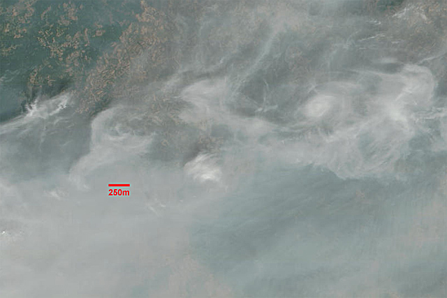 Terra satellite image - Russian wildfires