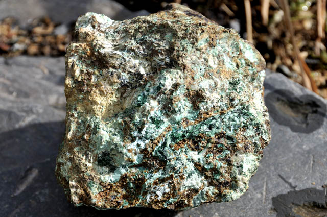 malachite and chrysocolla from mid-Wales