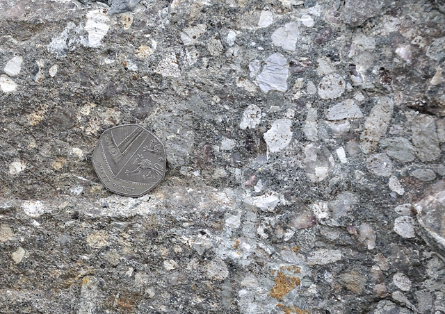 Pebbly sandstone, Rhinog Grits Formation