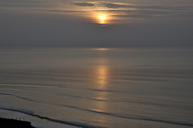 Sunset from above Aberarth