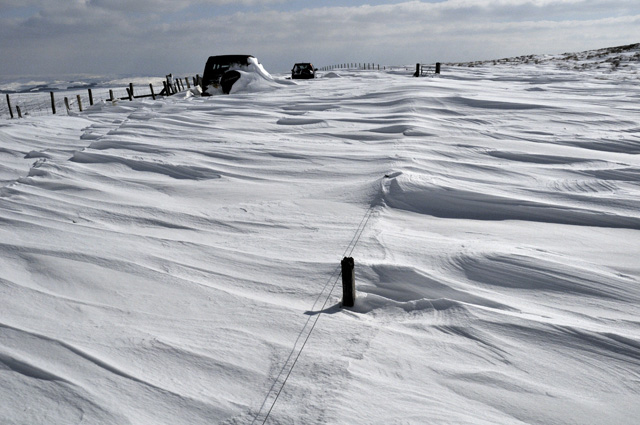 Dylife mountain road megadrifts - March 2013