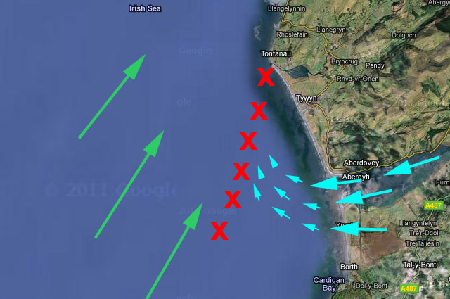 Diagram of the setup, 4th September 2011 funnels