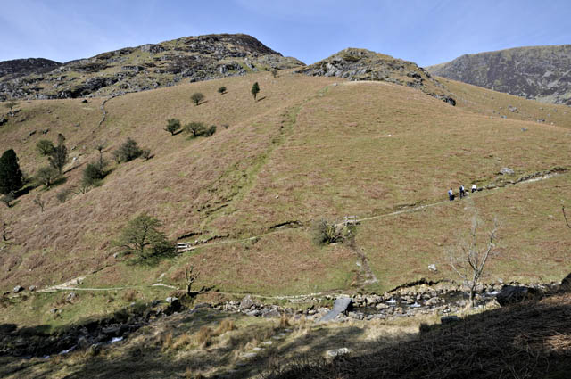 Cadair Idris via Minffordd Path: the paths diverge