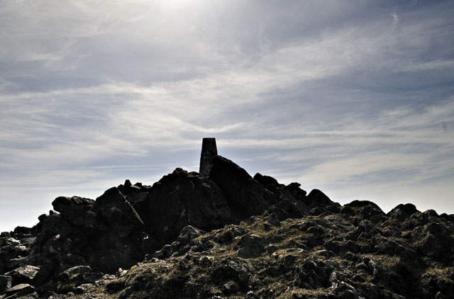 Cadair Idris via Minffordd Path: summit trig-point