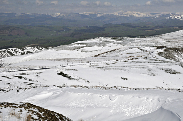 Machynlleth-Llanidloes mountain road, snowbound - April 5 2012