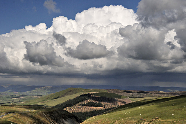 Storm-clouds brewing over Mid Wales