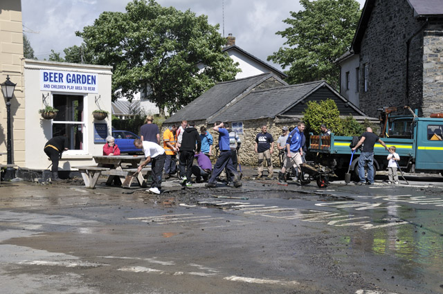 Talybont floods aftermath