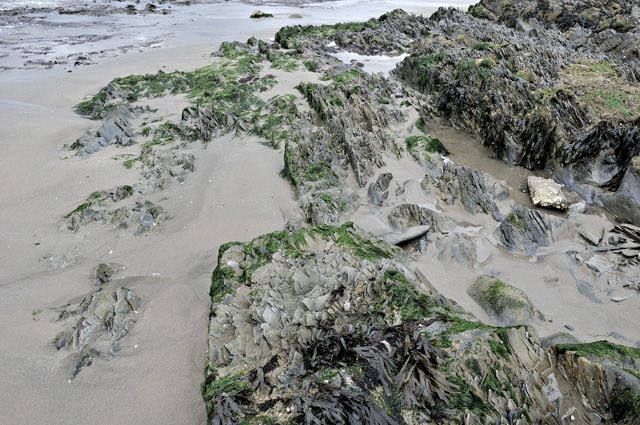 beach erosion at Borth