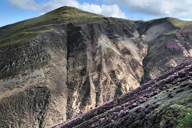 View east from the upper slopes of the Ravine