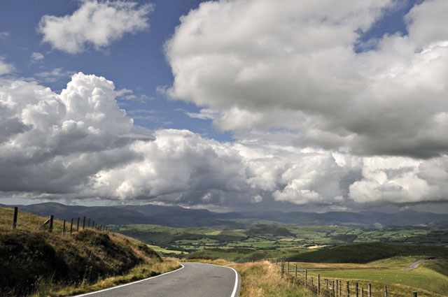 north from top of Machynlleth-Llanidloes Mountain Road