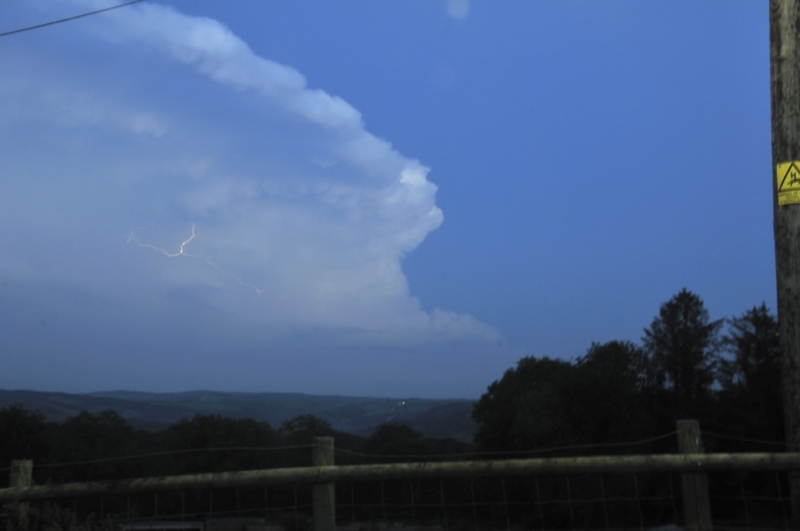 Intense lightning storm