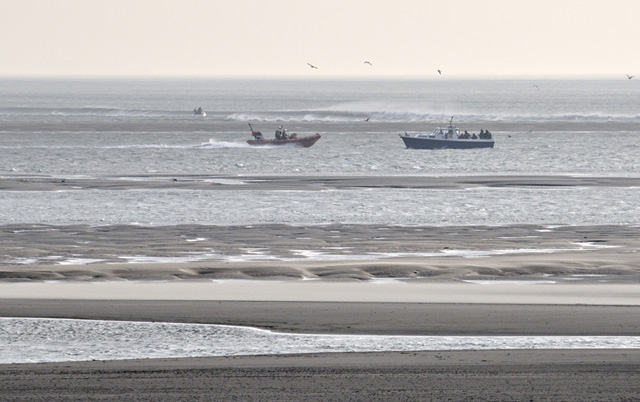 Aberdyfi Lifeboat on an emergency call-out