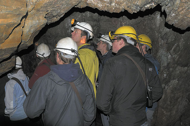 Underground at Llywernog mine, Central Wales