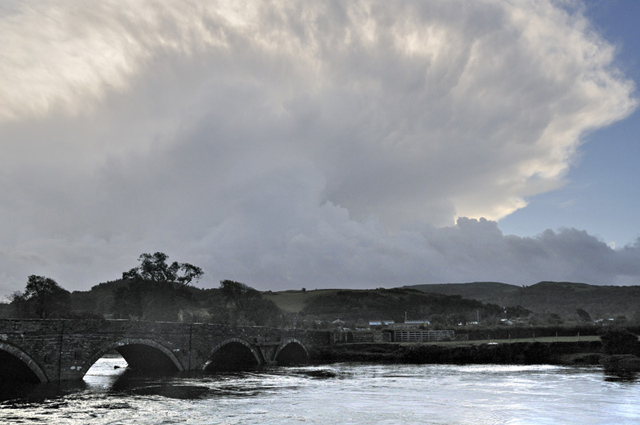 storm from Dyfi Bridge