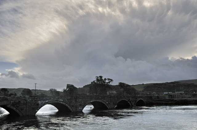 storm from Dyfi Bridge