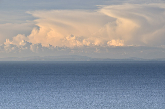 Cumulonimbus over St George's Channel from Llangelynnin