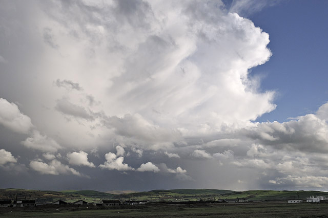 Multicell inland over Cambrian Mountains