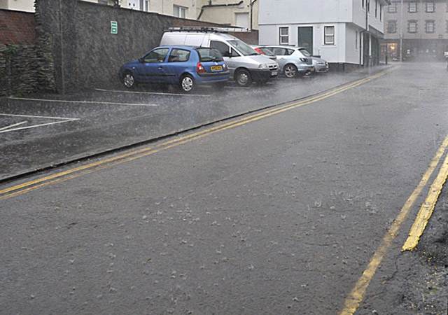 Cold front deluge, Machynlleth