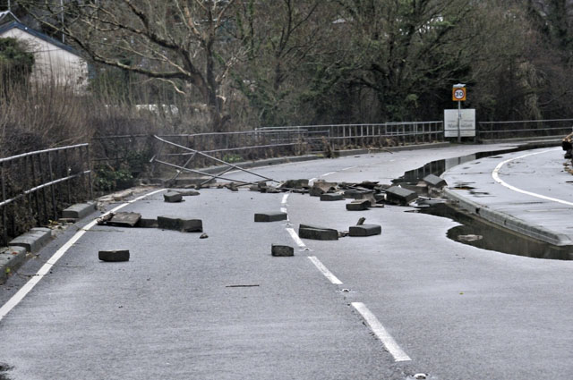 flood damage A487