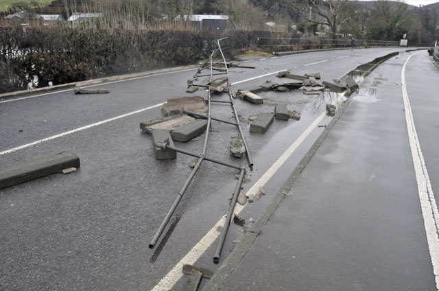 flood damage A487