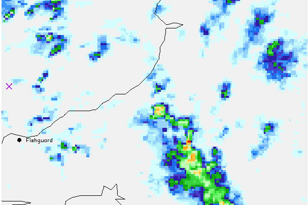 Netweather rainfall radar, 9th May 2011, 1145BST