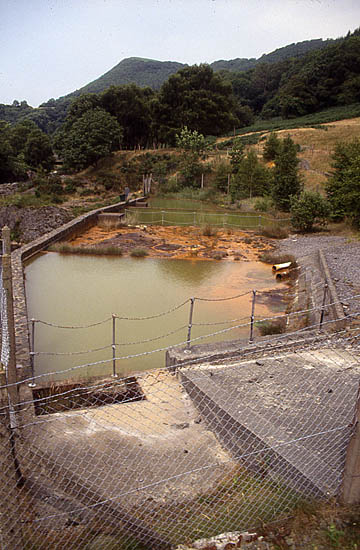 Old settling tanks at Cwmrheidol