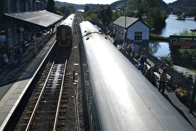 Machynlleth Station and floods