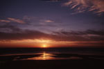 Peaceful sunset on a late Autumn evening at Tywyn