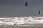 Kitesurfers on a stormy day, Borth Beach