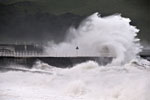 Wavecrash at Aberystwyth - ex-hurricane Katia, September 12 2011