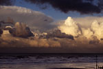Thundery snow-shower with huge anvil from Borth Beach on a November dawn