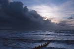 Storms at nightfall, Borth Beach