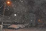 Heavy snow at night - Machynlleth