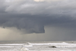 Supercell wall-cloud over Cardigan Bay