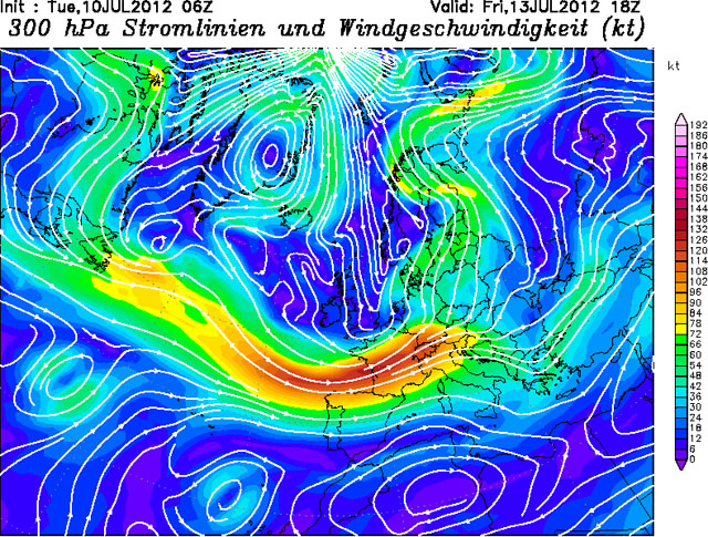 Jetstream forecast, July 13th 2012