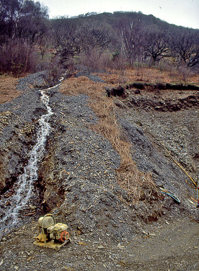 The stream from No.6 coming down past No. 9 Adit