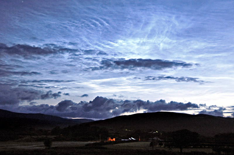 noctilucent clouds over Machynlleth