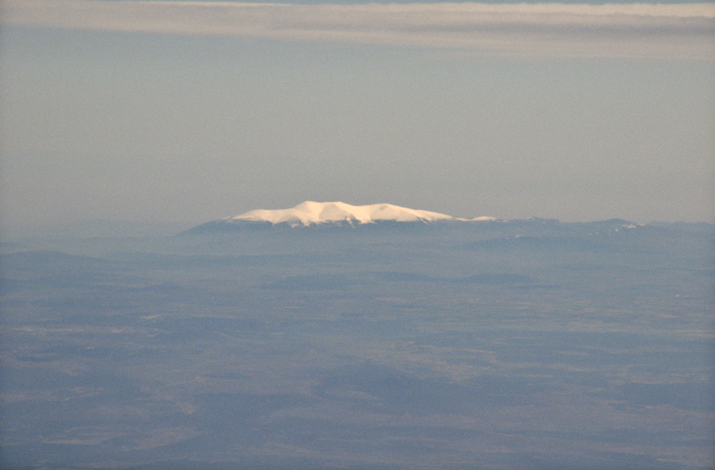 Distant snow peak