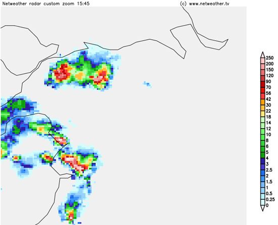 12th August storm radar