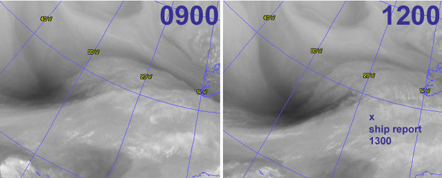 water vapour satellite image