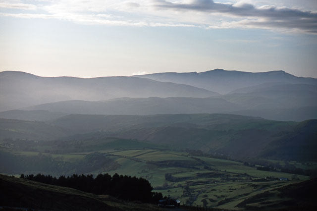 Cambrian mountains at sunset