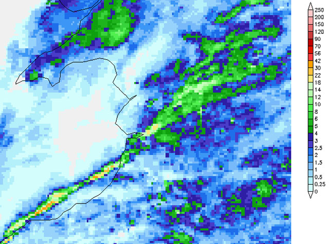 squall-line on radar