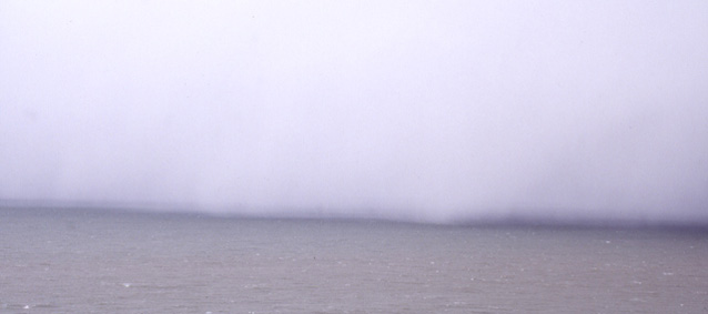 snow-squall crossing N cardigan bay near llwyngwril