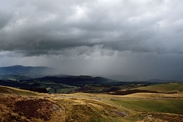heavy shower over the dyfi valley