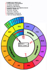 Interpretation: the 4,600 million years of geological time plotted against the human 12-month calendar - just one way of presenting this vast concept.