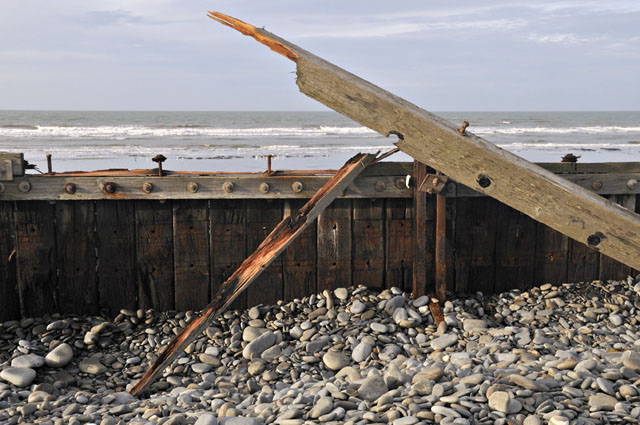 broken sea
                  defences